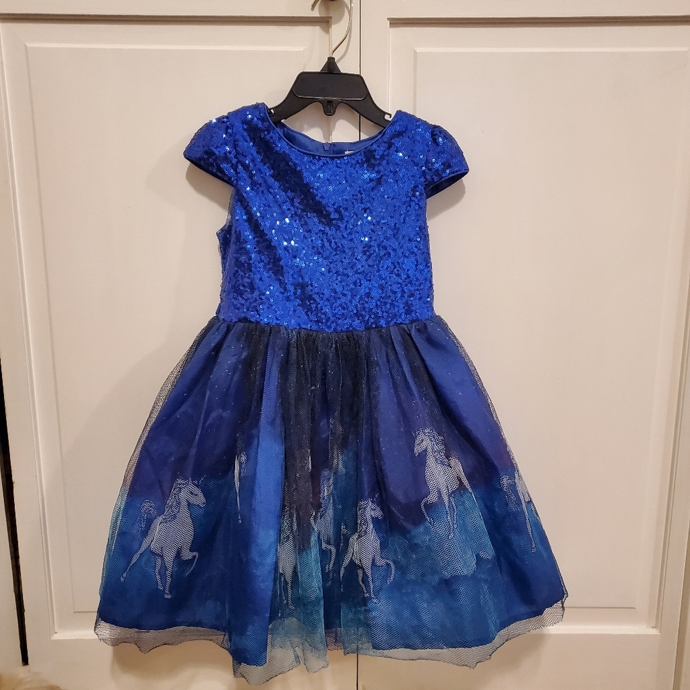 Little Angels Unicorn Tulle and Sequin Dress